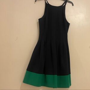 Vince Camuto Black and Green Mini Dress